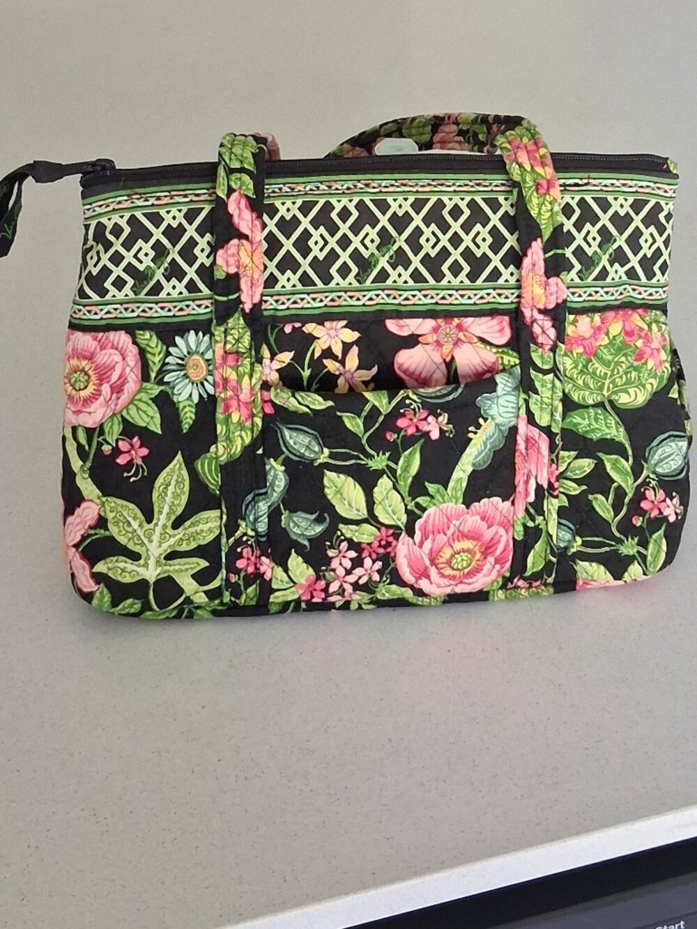 Vera Bradley Floral Quilted Purse in Botanica Spring 2007 Pattern